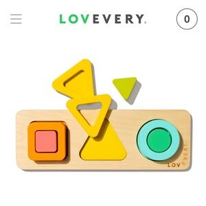 Lovevery Geo Shapes Puzzle - from the Realist Kit (Months 19, 20, 21)